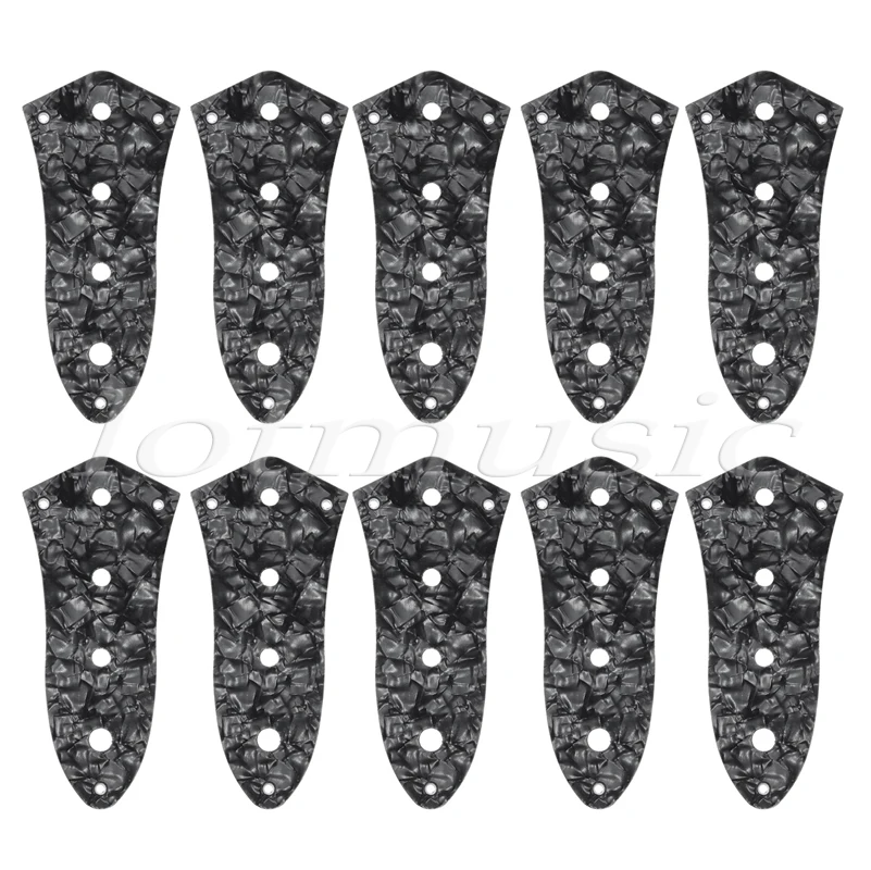 

10pcs Black Pearl 4-hole Control Plate For Jazz Bass Guitar 3ply