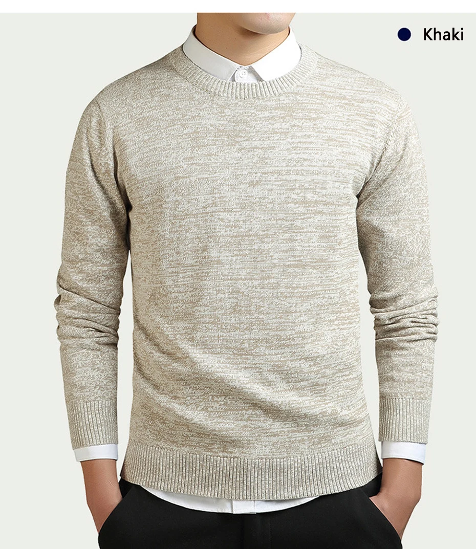 Holyrising свитер мужской повседневный хлопок Круглый вырез Pull Homme тонкий классический сплошной мужской одежды 4 цвета 18595-5