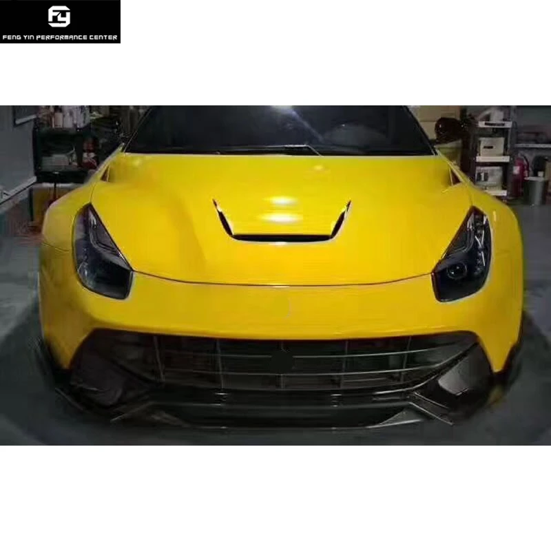 F12 DMC Стиль углеродного волокна передний бампер для губ задний бампер диффузор боковые юбки задний spolier для Ferrari F12 DMC автомобильный комплект кузова 2013