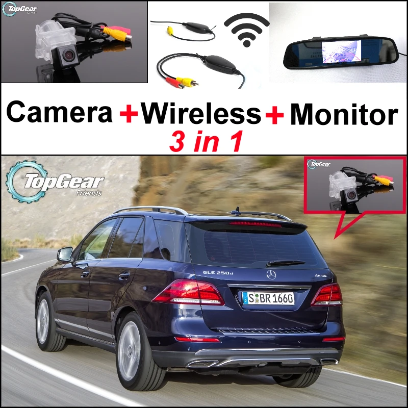 

For Mercedes Benz M ML Class MB W166 3 in 1 Special WiFi Camera + Wireless Receiver + Mirror Monitor Parking Back Up System