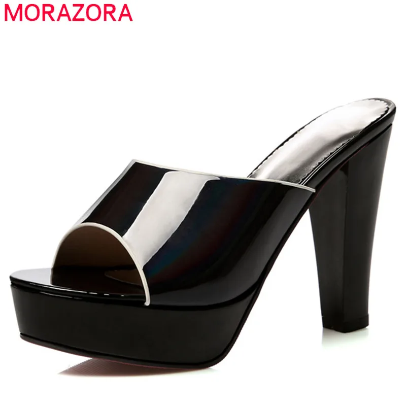 

MORAZORA 2021 big size 33-45 women sandals open toe 11cm high heels platform sandals sexy fashion party wedding shoes woman