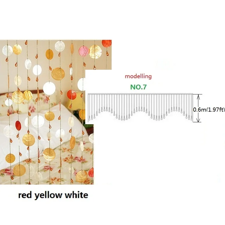 42 red yellow white № 7 готовая занавеска 42 шт./лот, цветная оболочка, Хрустальная бусина, занавеска для двери, занавеска для крыльца, перегородка, Рождественское украшение 02 - Цвет: 42 red yellow white