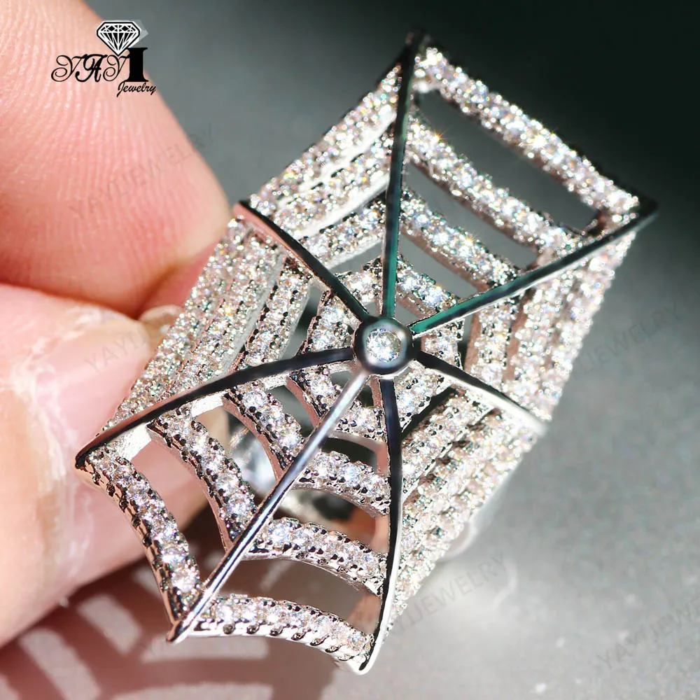 Ювелирные изделия YaYI огранка Принцесса 5.7CT белый циркон серьги из серебра