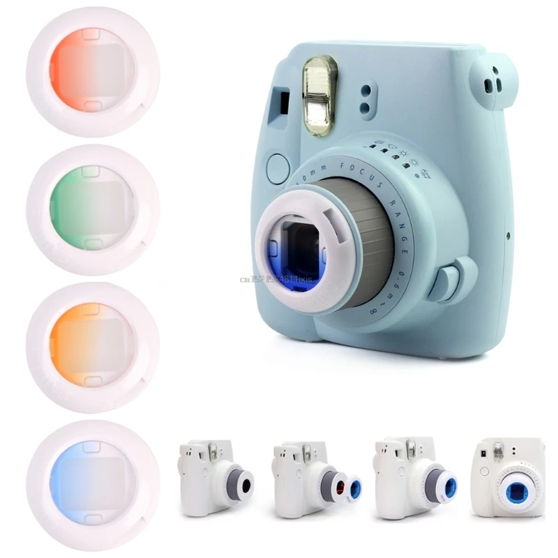 4x градиентный цвет крупным планом объектив фильтр Набор для Fujifilm Instax Мини пленка камеры
