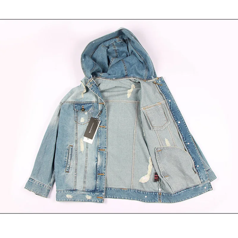 Maomaokong natural rabbit fur lined denim jacket fox fur coat coat fashion denim fox fur warm lady winter jacket women parka