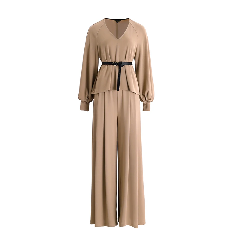 VERRAGEE autumn new 2019 women fashion casual solid color champine full-sleeve vintage retro sets | Женская одежда