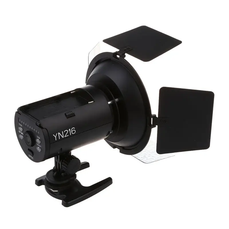 ABKT-YONGNUO YN216 3200K-5500K LED Video Light Camera Shoot with 4 Color Plates for Canon Nikon DSLR Camera