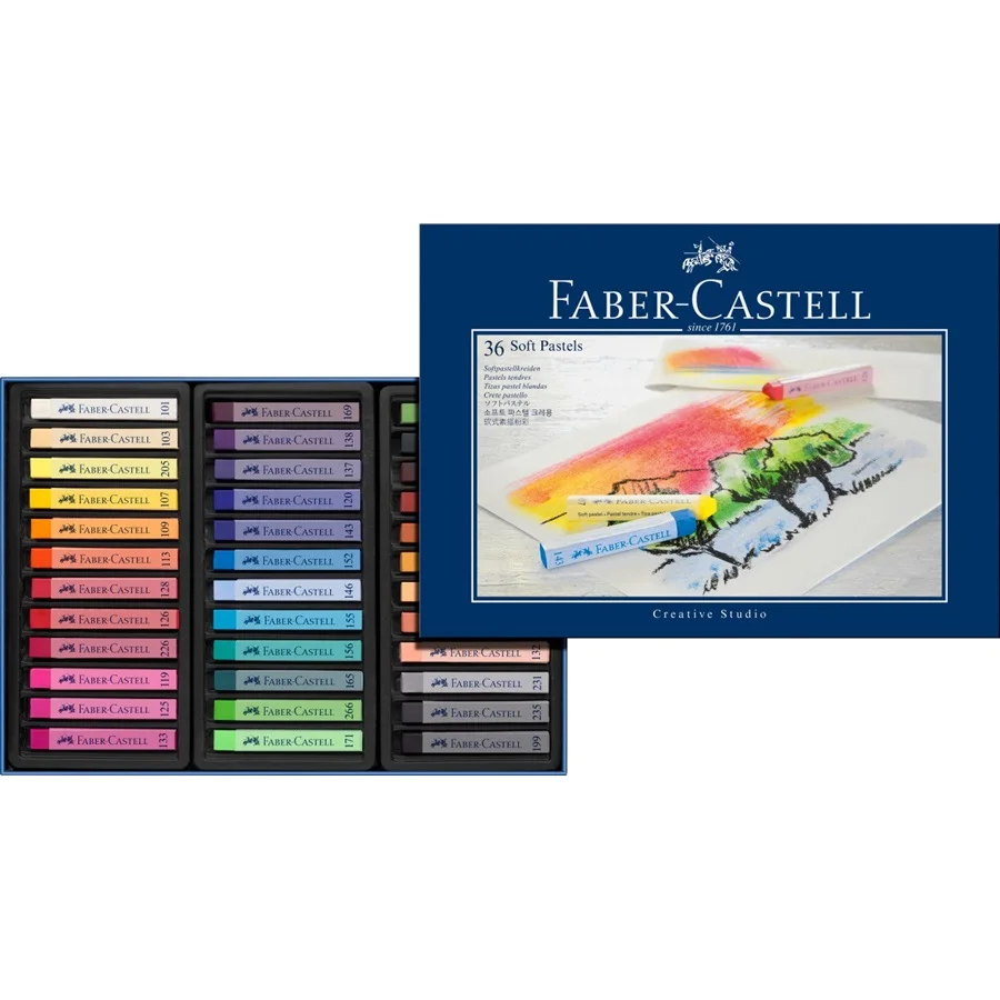 FABER CASTELL художественного дизайна 12/24/36 цветов Мел порошок для рисования палочки - Цвет: 36 color