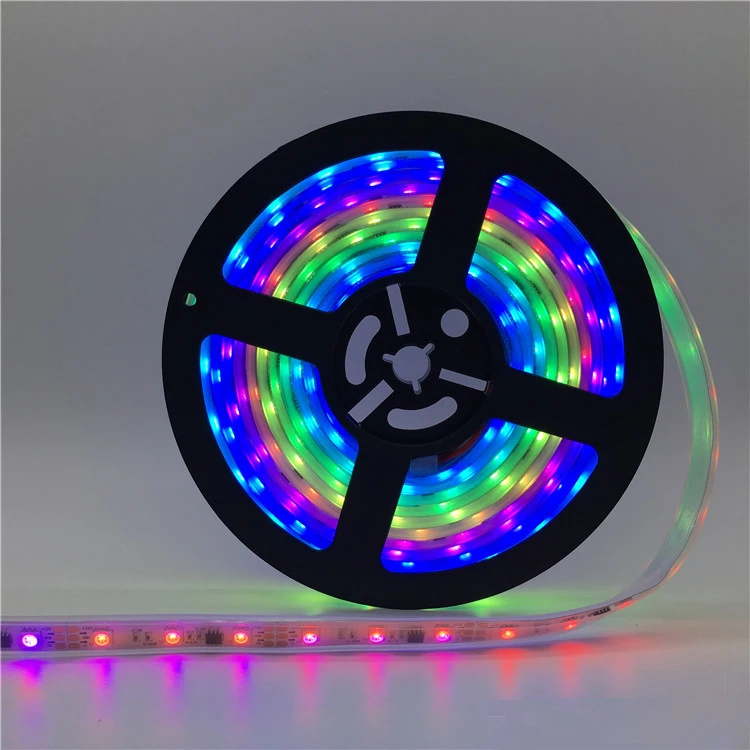 

5 м 12 В 2811 Светодиодная лента 5050 гибкий свет RGB SMD 300 светодиодов/рулон встроенный адресуемый цвет led пикселей полоса света водонепроницаемый