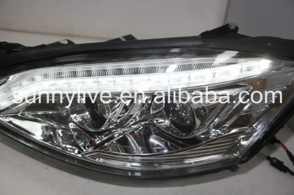 Для Mercedes-Benz S class W221 DRL светодиодный головной светильник 2006-2009 год хромированный корпус SN