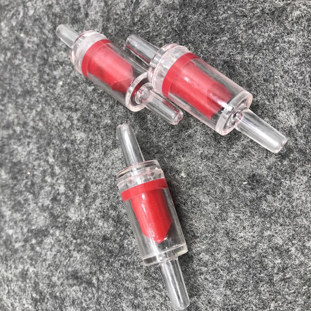 Ainstsk 2 шт. аквариумная проверка, односторонний CO2 обратный проверки для танковых растений воздушный насос красный пластик
