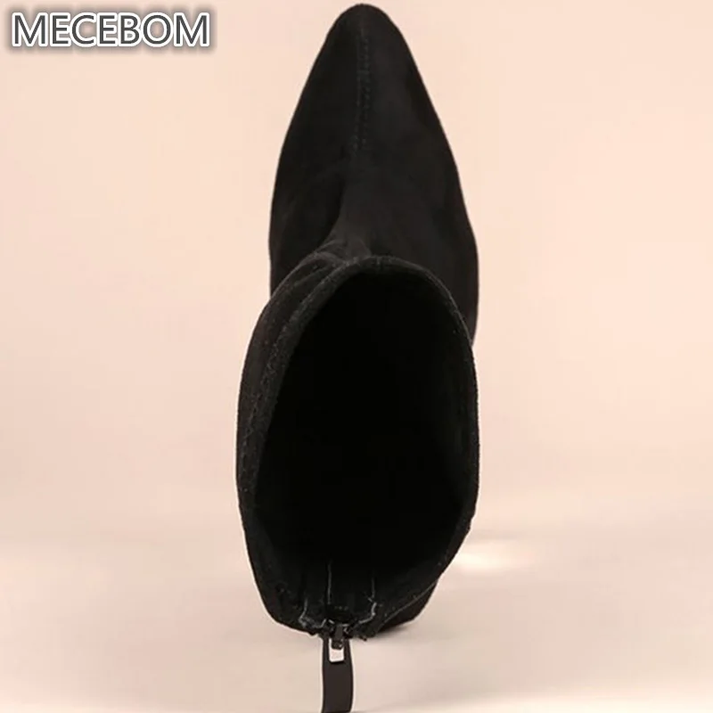 Mecebom/Новинка; однотонные туфли на танкетке из натурального флока; 0496 W; повседневные винтажные женские туфли-лодочки; женские туфли на очень высоком каблуке; обувь на День святого Валентина