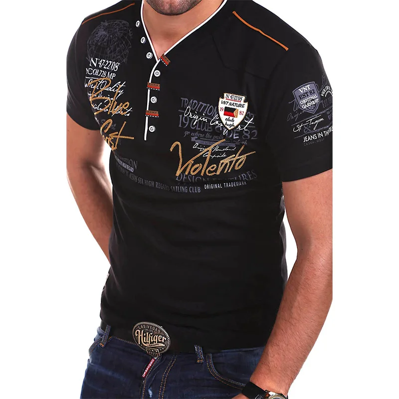 ZOGAA высокое качество тонкая футболка мужская новая мода принт короткий рукав