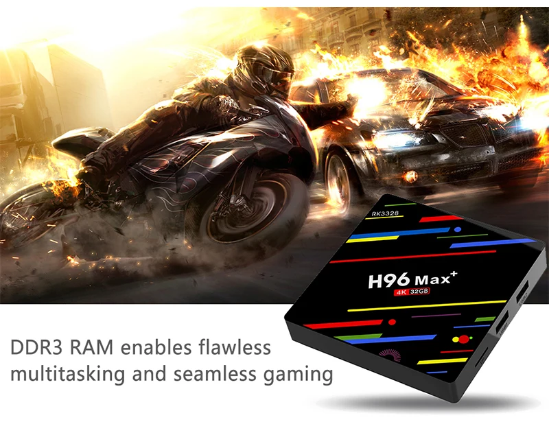 H96 MAX PLUS ТВ приставка RK3328 Smart 4K HD 4G 64G Android 8,1 четырехъядерный Google Голосовое управление плеер Settop BOX с подсветкой клавиатуры
