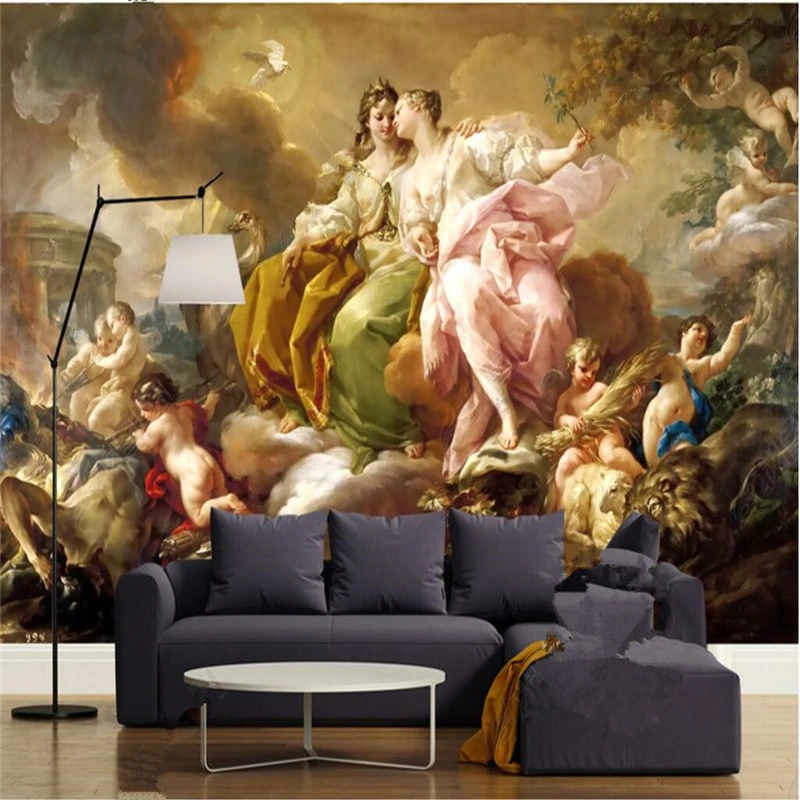 Обои на заказ 3d Европейский Западный Классический дворец картина маслом мир