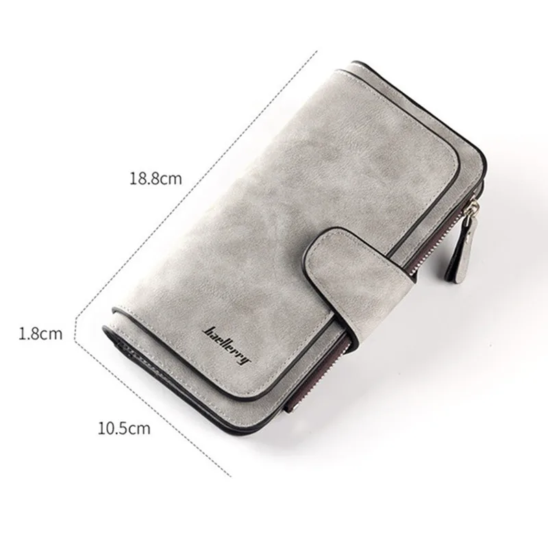 Женский кошелек из искусственной кожи Дамский удлиненный клатч с застежкой