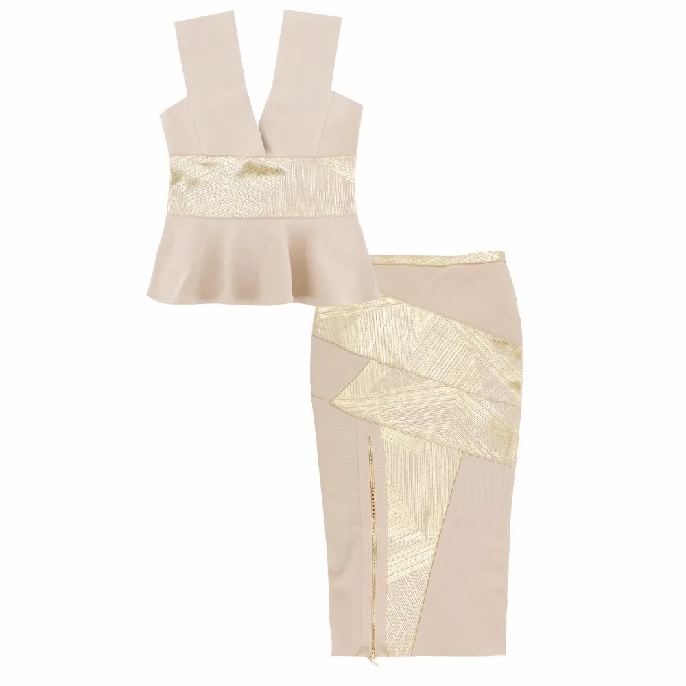 Женское платье из двух частей элегантное вечернее Бандажное на