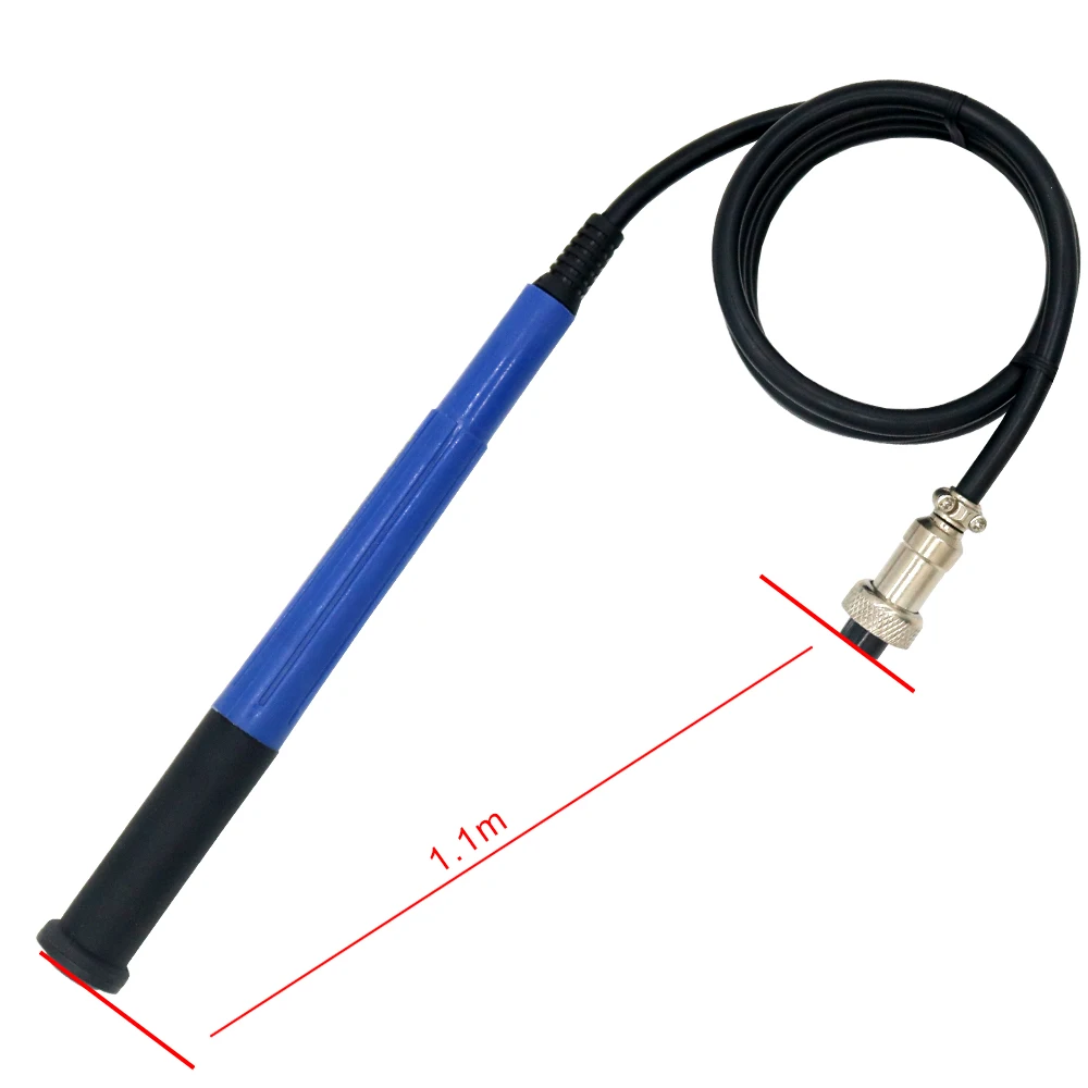 Голубая пластиковая ручка T12 9501 6C/4C для паяльной станции OLED STM32/STC готовая