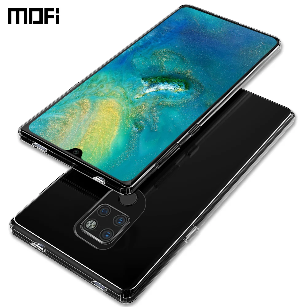 Чехол накладка MOFi для Huawei Mate 20 акриловый Гибридный чехол из ТПУ кристально чистый