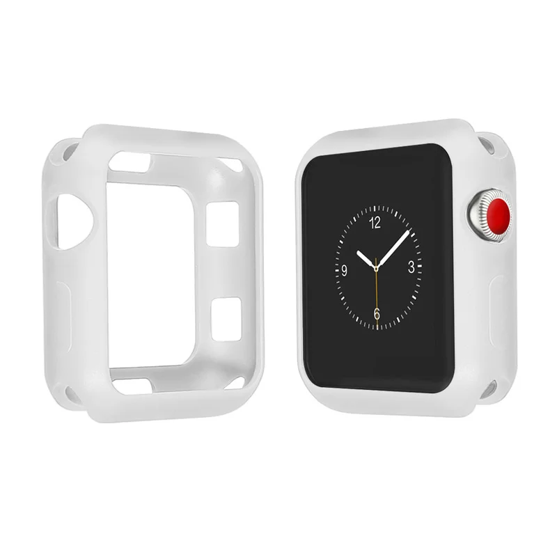 Силиконовый чехол для Apple Watch 38/40/42/44 мм полное защитное покрытие Iwatch Series 4 3 2 1 часов
