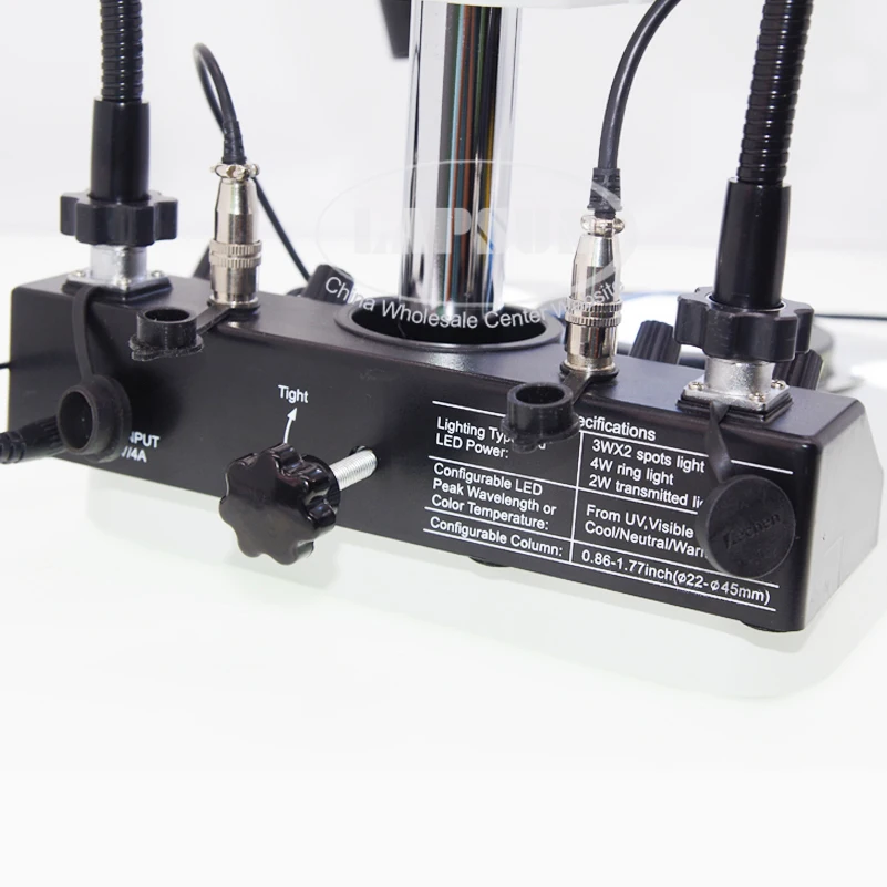 Набор светодиодных осветительных приборов для микроскопа 4 в 1 + Сцена 80