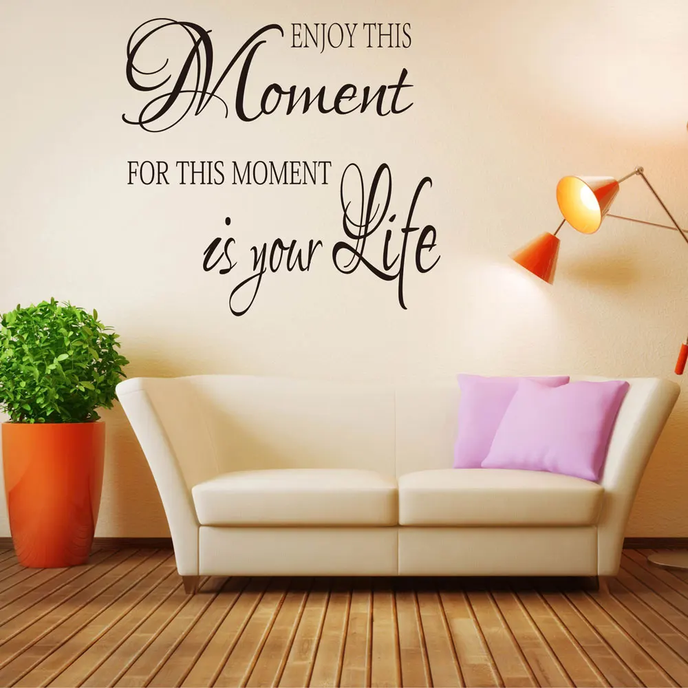 

Enjoy This Moment Wall Decal Wall Sticker Quotes Inspired Lettering Wall Art Wallpaper 652Q
