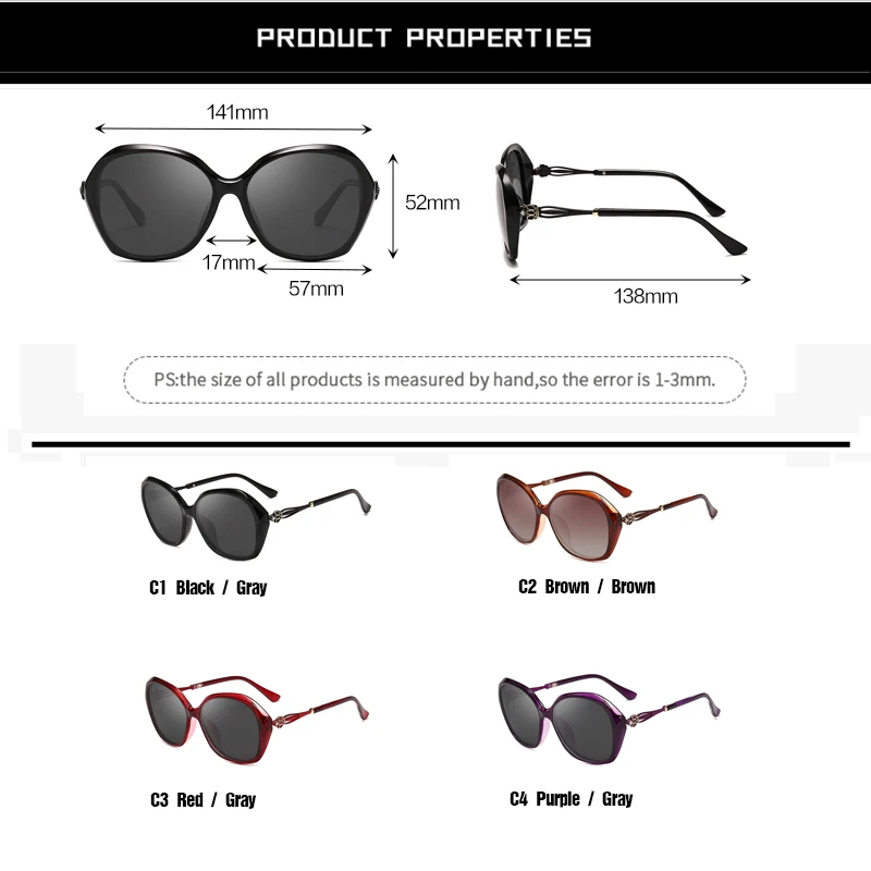 

Pro Acme Brand Designer Sunglasses Women Vintage Polarized Sunglasses Shades Sun Glasses For Women lentes de sol mujer PC1218