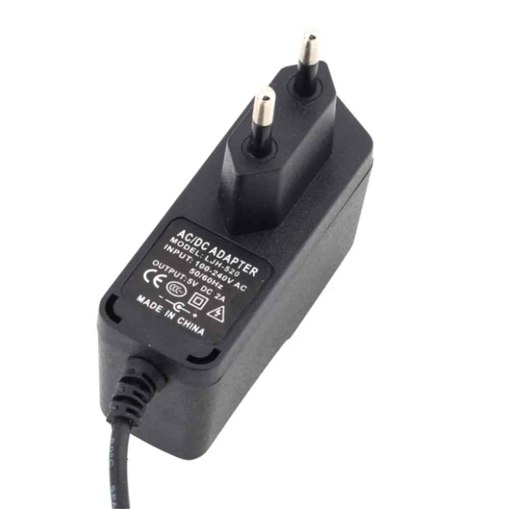 Универсальный черный IC адаптер питания AC зарядное устройство DC 5V 2A / 2000mA 2 5 мм
