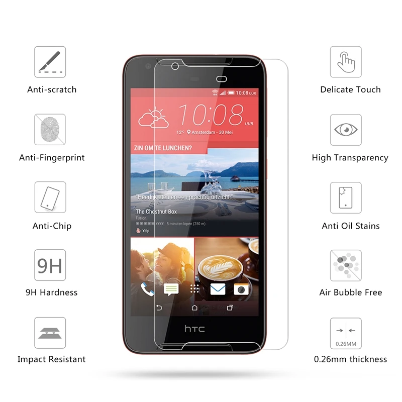 2.5D 0 26 мм 9H Премиум Закаленное стекло для HTC Desire 628 Защитная пленка *|tempered glass|premium
