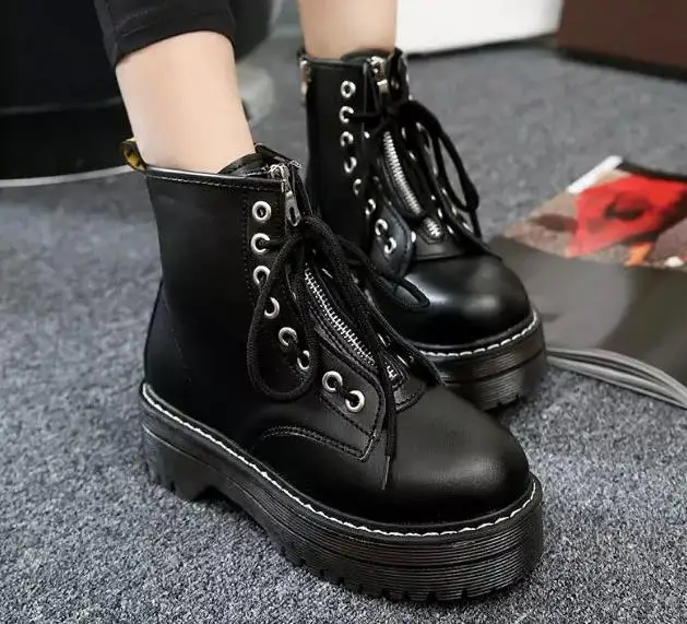 Женские модные ботинки в стиле панк женские на высоком каблуке ботильоны обувь