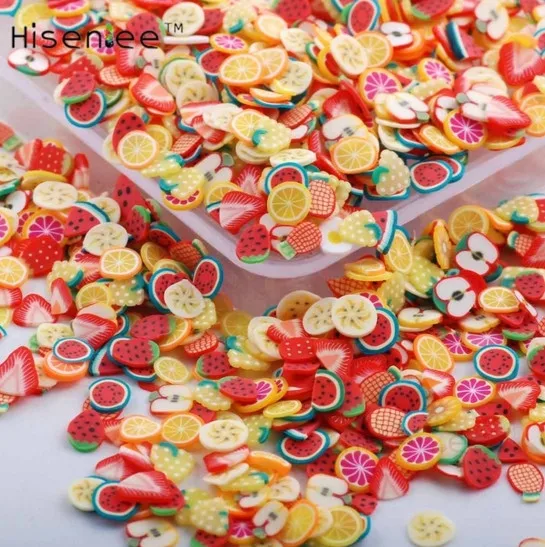 fruit DIY 1000 шт украшения для дизайна ногтей кусочки животных 3D Полимерная глина крошечные Fimo стразы для дизайна ногтей акриловые украшения маникюра - Цвет: fruit
