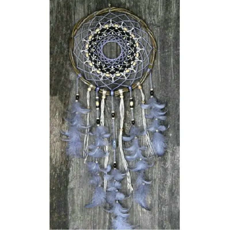 

Алмазная вышивка 5D "сделай сам", Алмазная мозаика, Ловец снов, узор, алмазная живопись, вышивка крестиком, перо, квадратные стразы, Декор