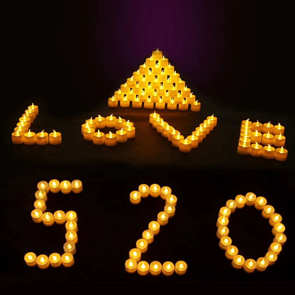 24 шт. беспламенные декоративные свечи бездымный беспроводной пульт