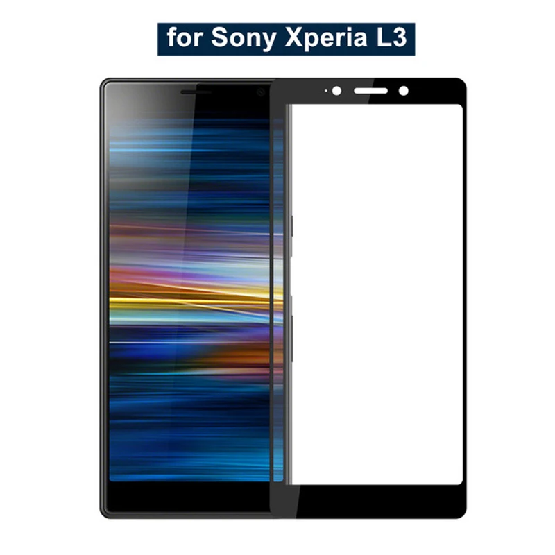 Закаленное стекло с полным покрытием для Sony Xperia L3 2 шт. Защитная пленка экрана I3312