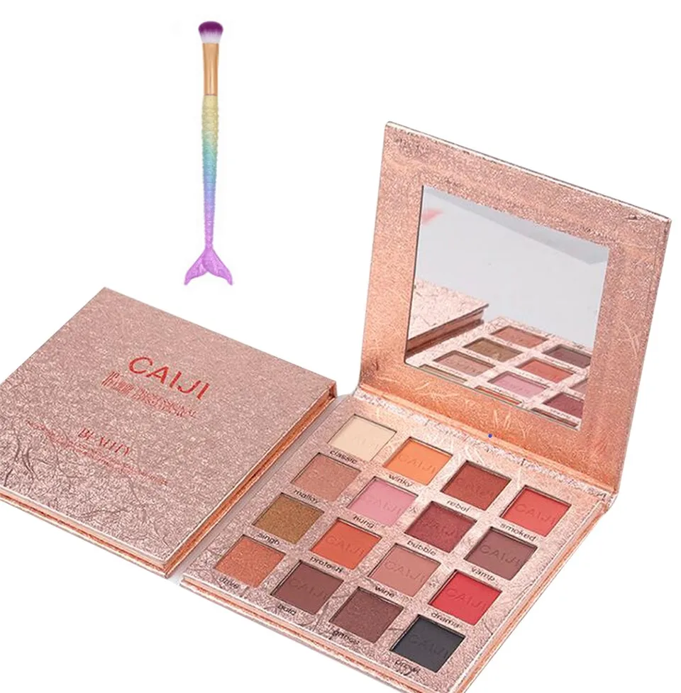 16 цветов тени для век палитра цветная Золотая фольга перламутровый мат макияж с