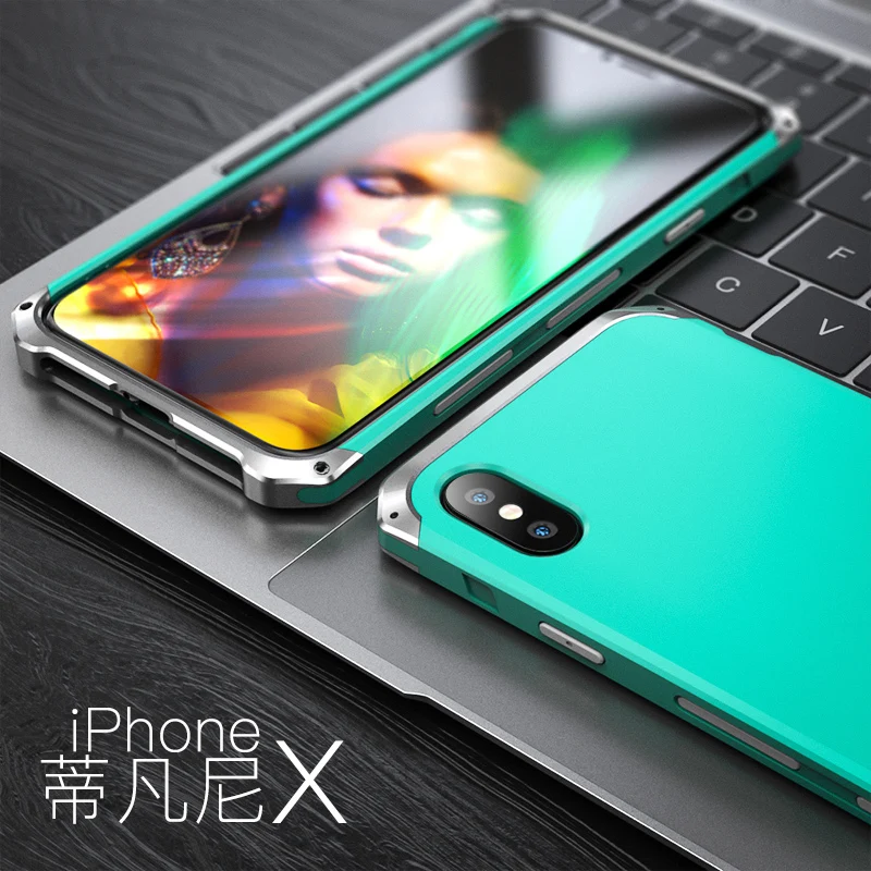 Чехол для iPhone 8, металлический каркас, жесткая задняя крышка из ТПУ, военный класс, противоударный чехол для iPhone 8 S 7 plus, чехол, аксессуары