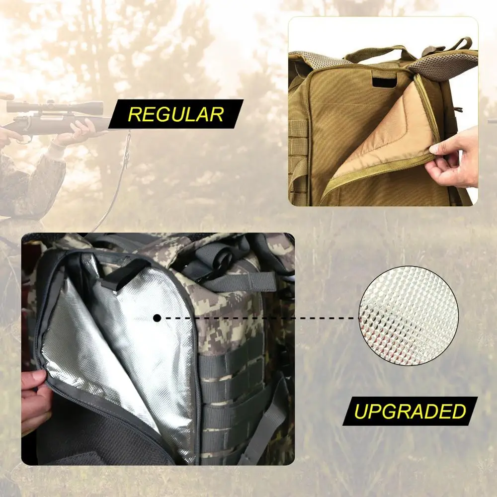 Vihir 40L Waterproof Military Tactical Backpack Assault Pack Molle Bug Out Bag for Outdoor Travel Hiking Camping Trekking | Спорт и