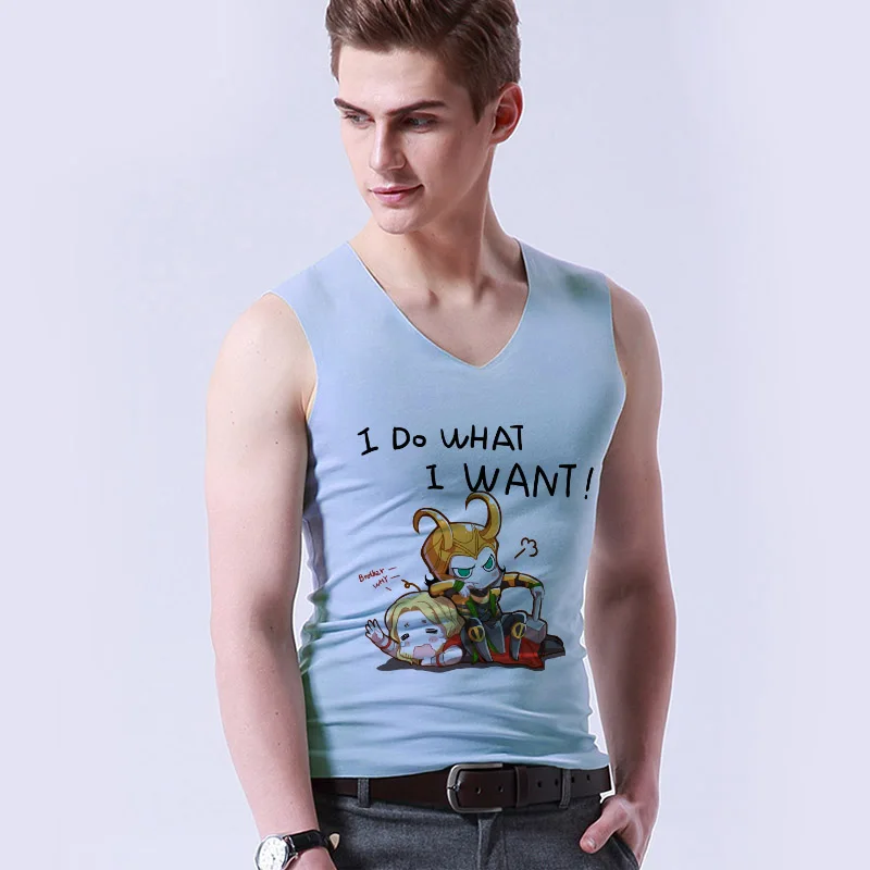I do what i want thor loki мужские майки с V образным вырезом без рукавов из вискозы тонкий