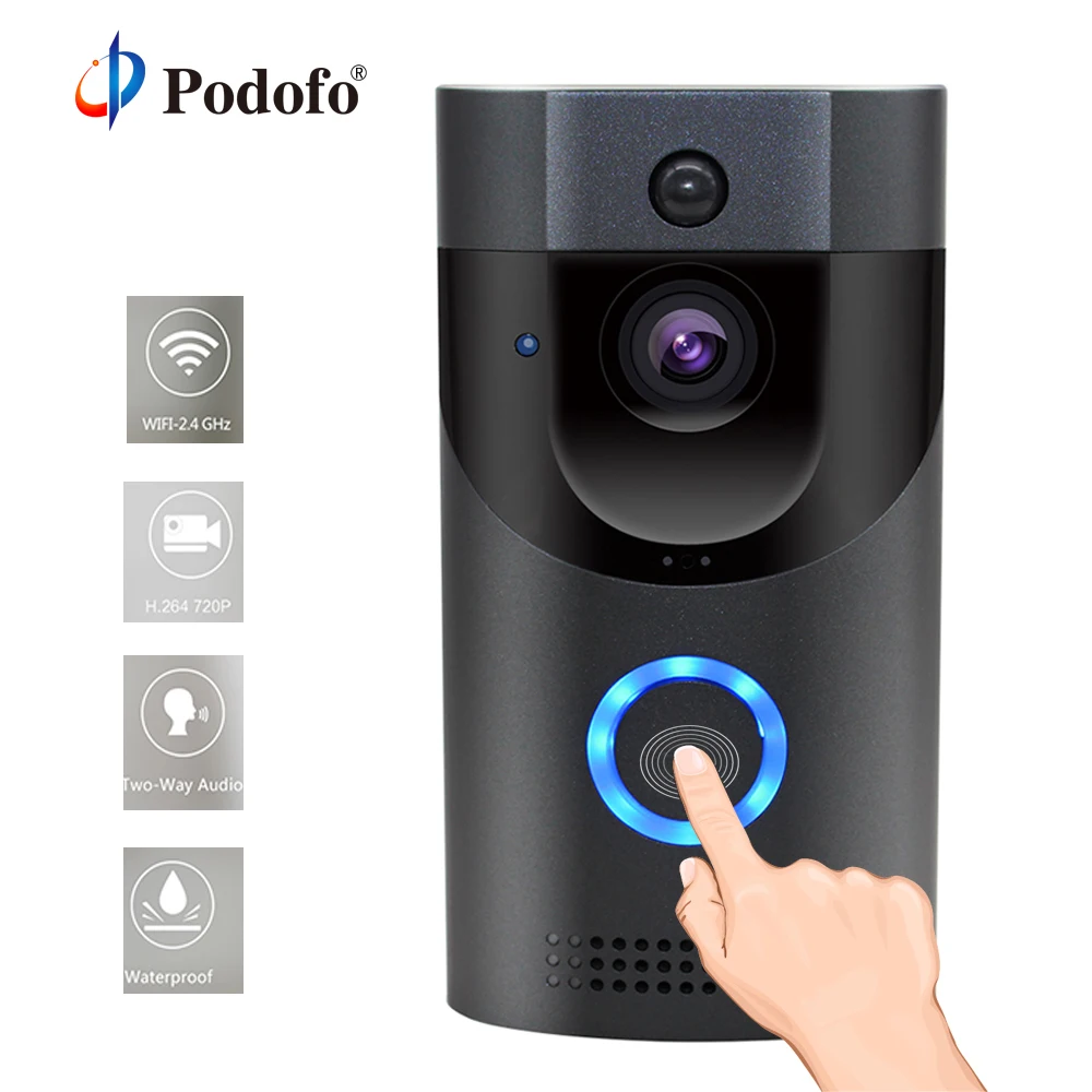 Podofo B30 дверной звонок беспроводной WiFi домофон умный видео дверной звонок камера Домашняя безопасность монитор ночного видения визуальная запись удаленный