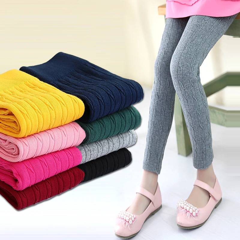 2017 леггинсы ярких цветов штаны для девочек теплые на осень-зиму хлопковые брюки