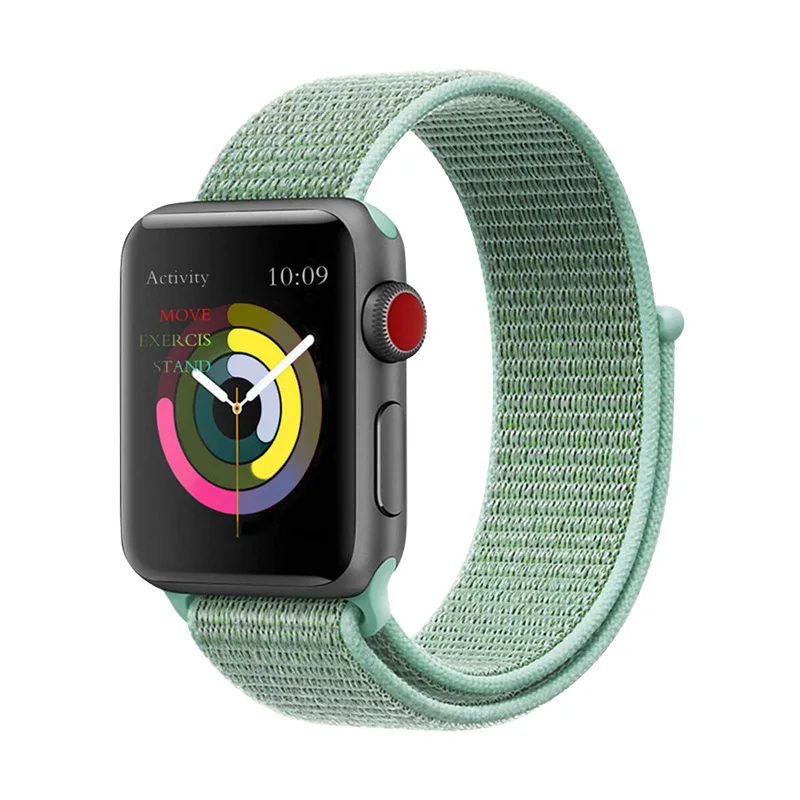 Абрикосовый спортивный нейлоновый ремешок 44 мм 40 мм для Apple Watch 4 тканевый ремешок 42 мм 38 мм для Iphone серии 3