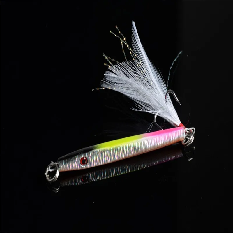 1 pcs Bulk New Lot Laser Jigs Sea Fishing Lures Metal Bait Iron Lead Tackle 5.7cm/11g 2547 | Спорт и развлечения