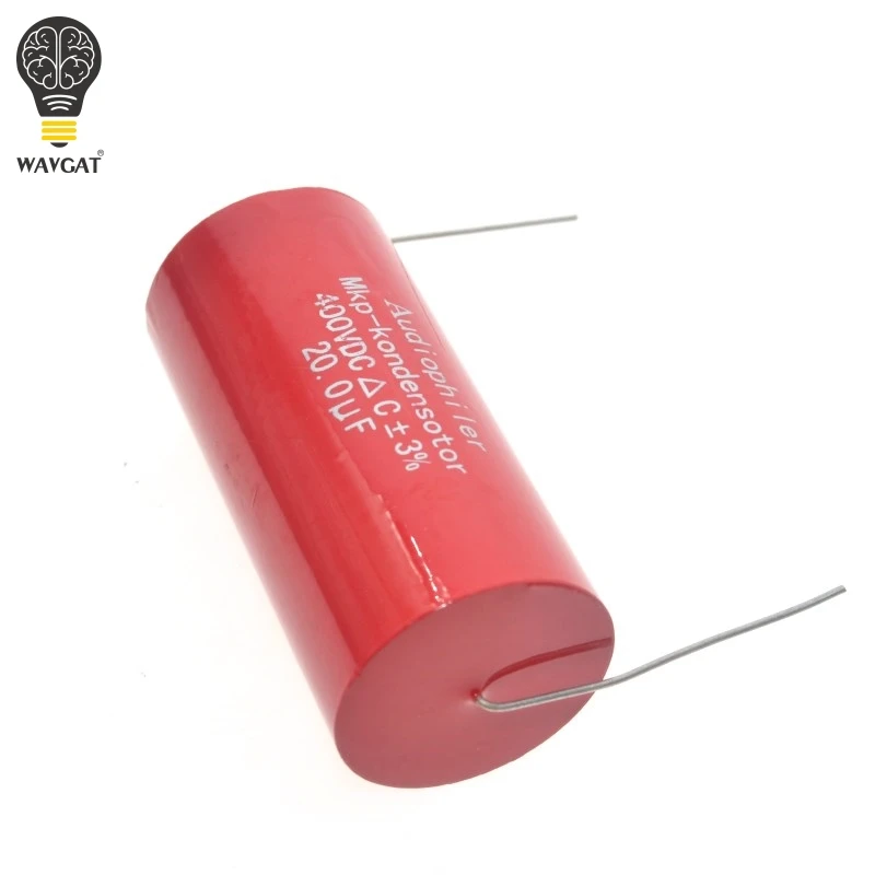 2 шт. 400VDC 20 мкФ красный Tubulor общий конденсатор Audiophiler MKP осевая муфта для HIFI аудио