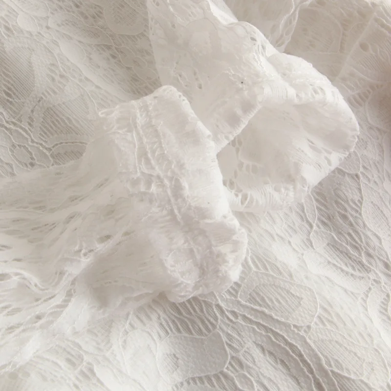 Новинка 2018 года кружевное платье с длинным рукавом для женщин высокой талией