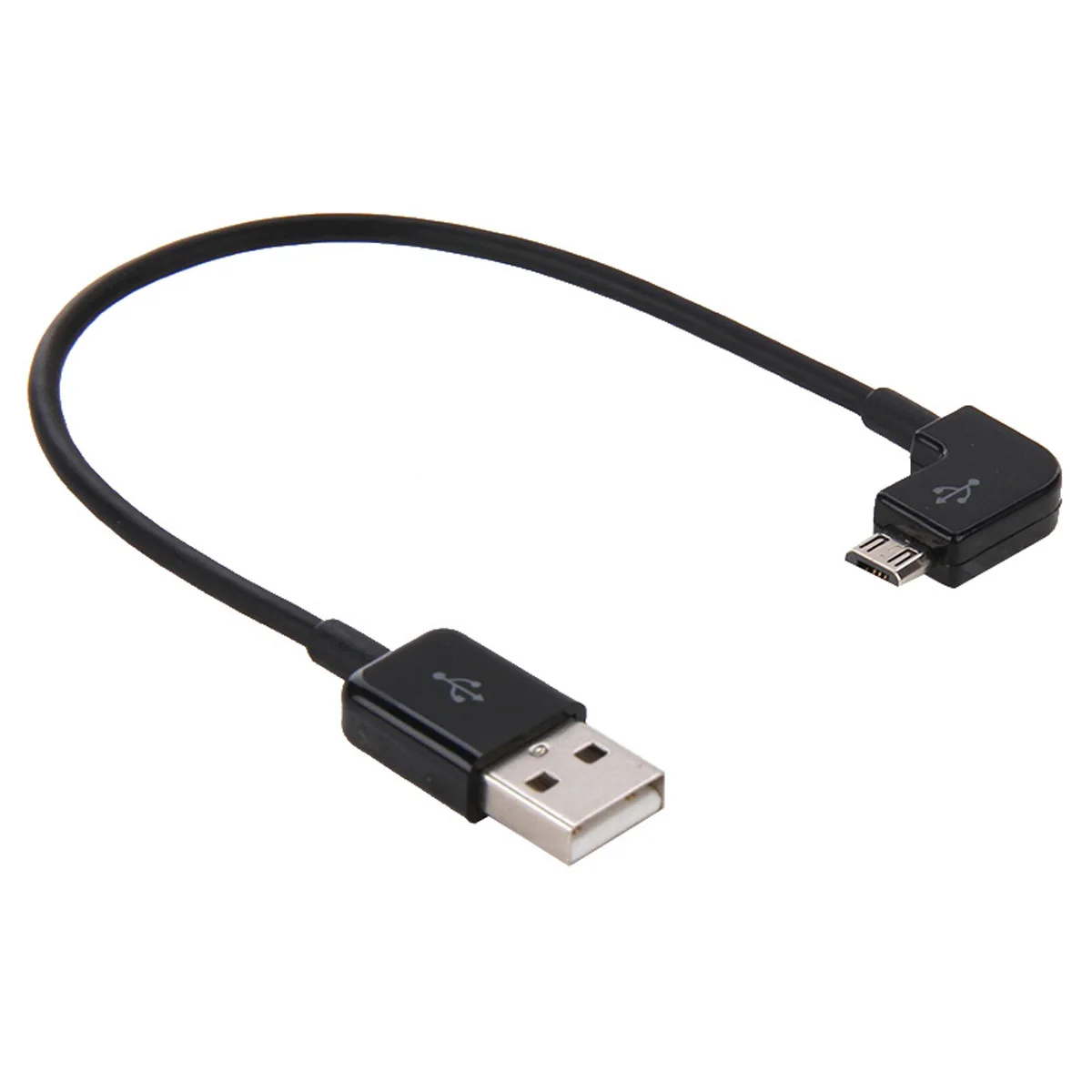 Кабель CY с левым углом 90 градусов Micro USB Мужской к USB кабель для зарядки данных для мобильного телефона и планшета 200 см черный цвет