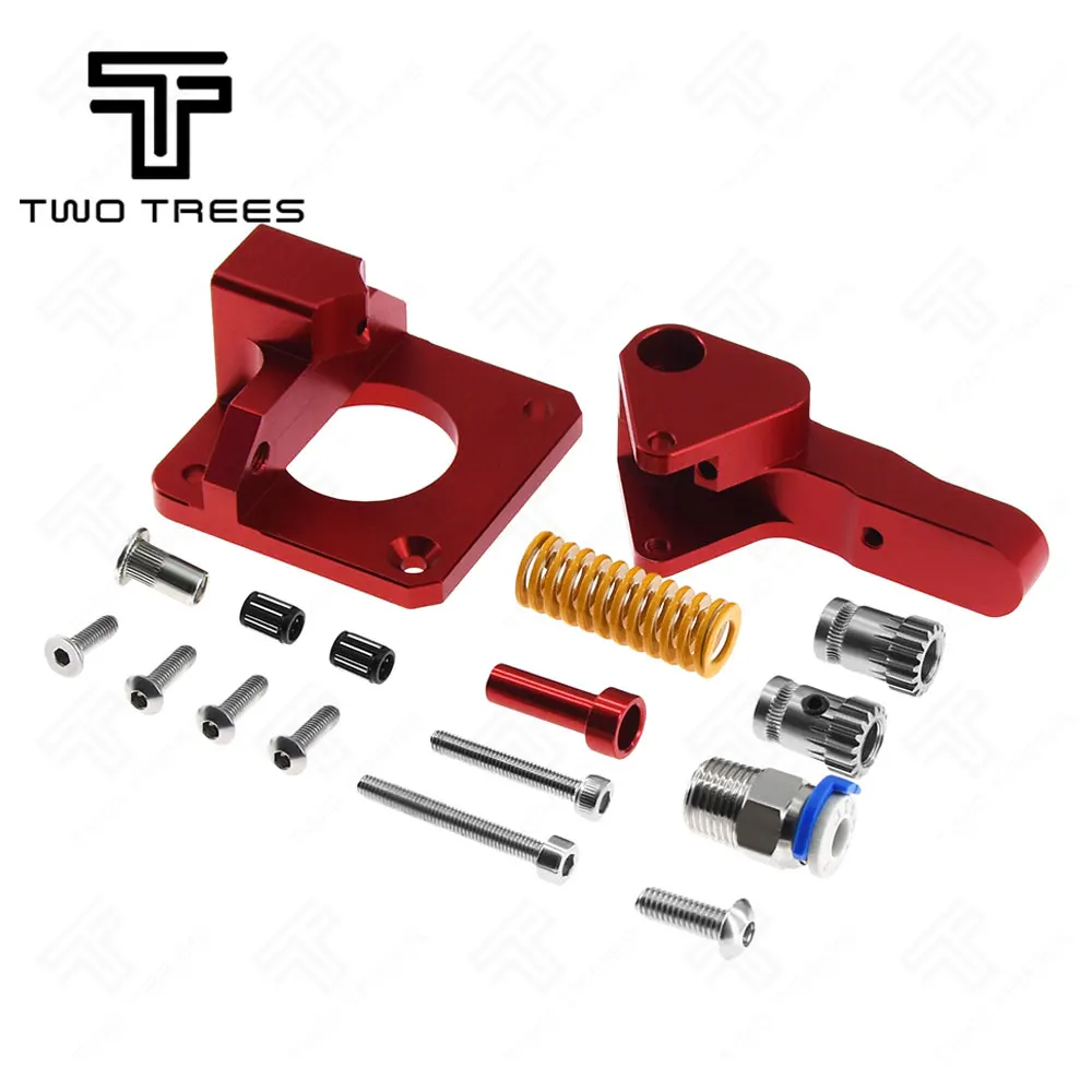 CR10s Pro Aluminum Upgrade Dual Gear mk8 Extruder Kit for CR10S PRO RepRap Prusa i3 1.75mm Drive Feed double pulley Extruder