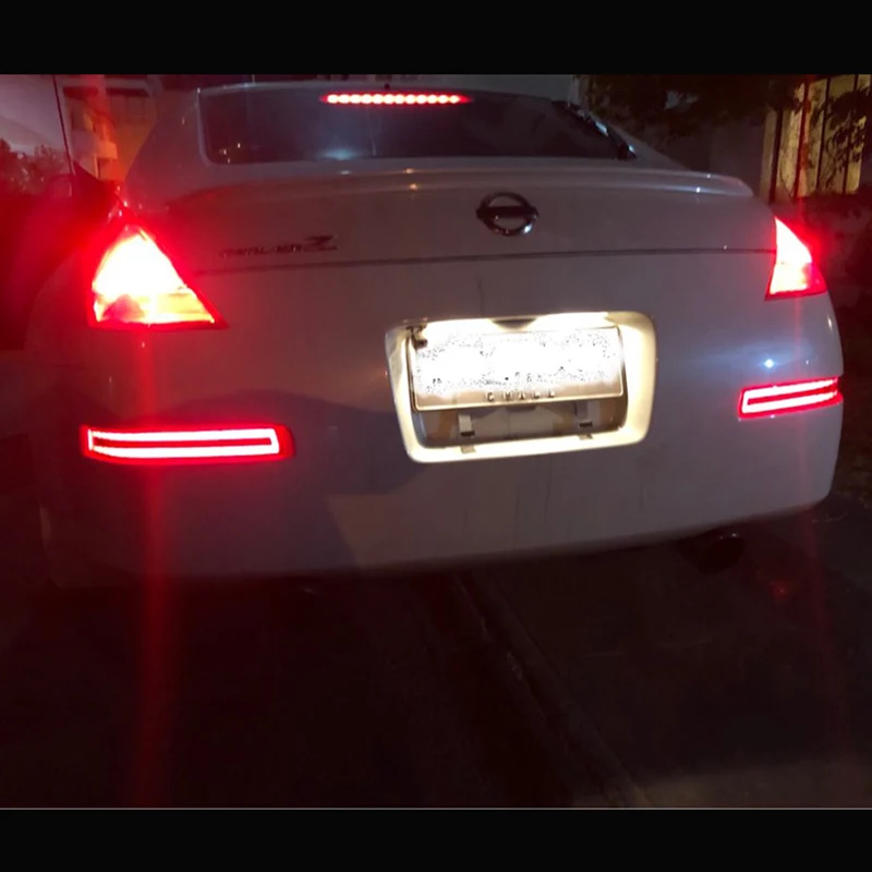 Для Nissan 350Z 03-09 светодиодный резервный Реверсивный(белый) поворотный singal light(янтарный)+ светодиодный стоп-сигнал(красный