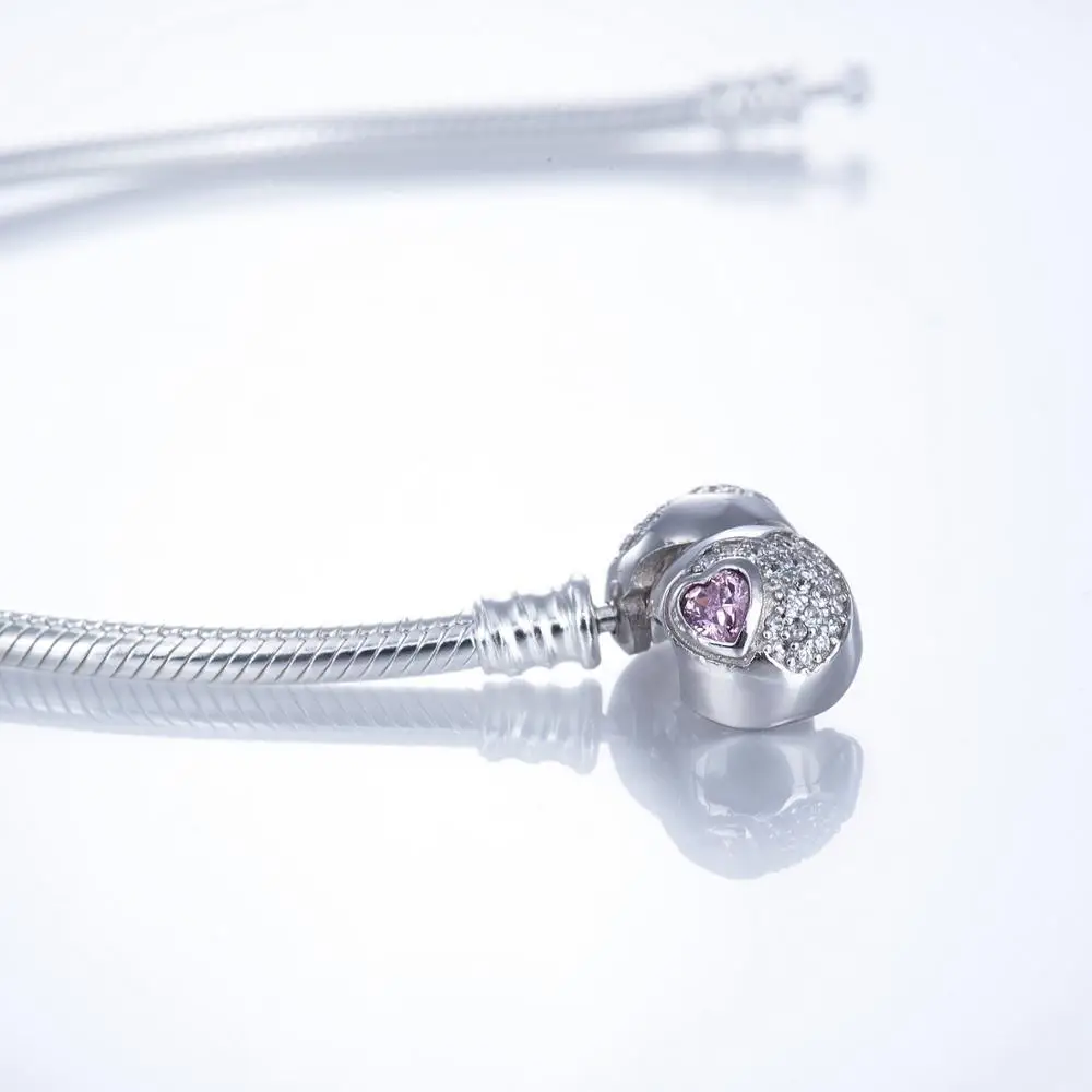 Браслет с розовым фотоэлементом браслеты из серебра 925 пробы JCL002|sterling silver bracelet|925