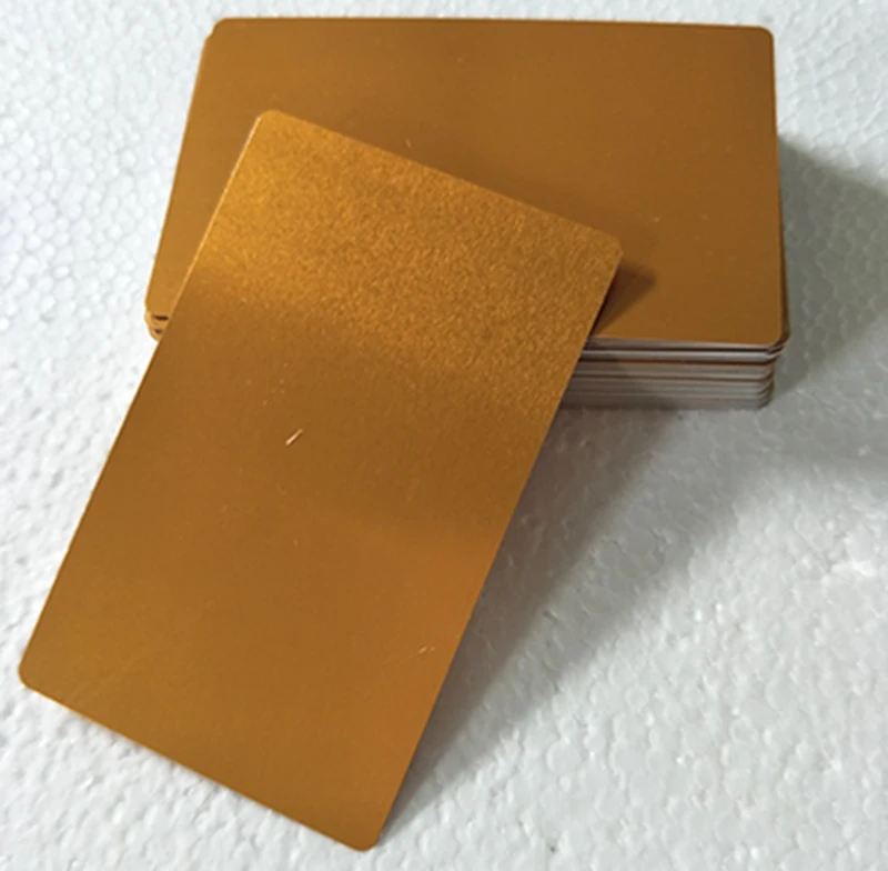 100 шт. заготовки для визитных карточек из алюминиевого сплава с лазерной