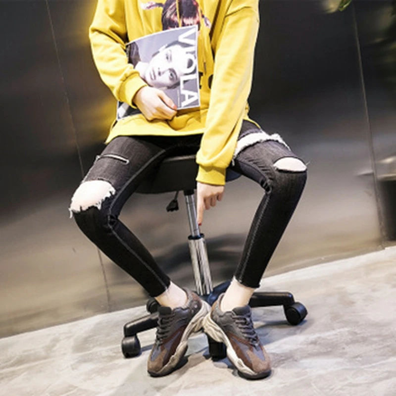 Новинка весны 2019 Повседневная модная кожаная женская обувь в Корейском стиле